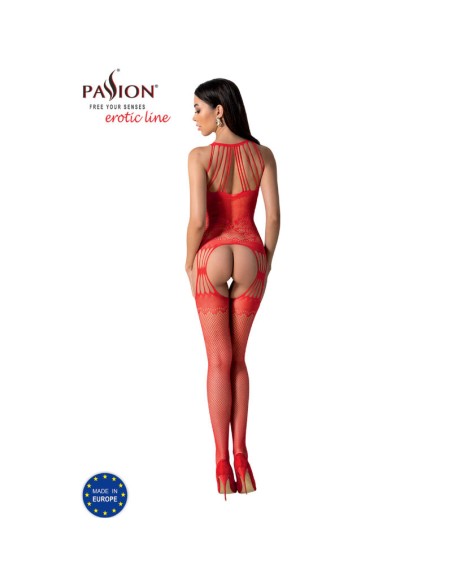 PASSION - BS095 BODYSTOCKING ROJO TALLA ÚNICA PASSION WOMAN BODYSTOCKINGS