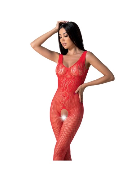 PASSION - BS098 BODYSTOCKING ROJO TALLA ÚNICA PASSION WOMAN BODYSTOCKINGS