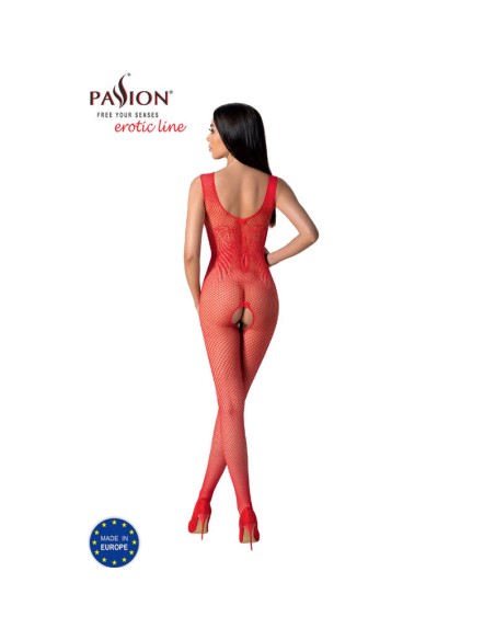 PASSION - BS098 BODYSTOCKING ROJO TALLA ÚNICA PASSION WOMAN BODYSTOCKINGS