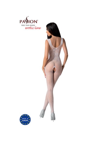 PASSION - BS098 BODYSTOCKING BLANCO TALLA ÚNICA PASSION WOMAN BODYSTOCKINGS