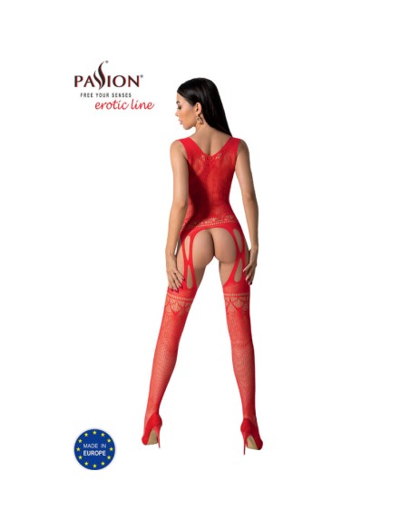PASSION - BS099 BODYSTOCKING ROJO TALLA ÚNICA PASSION WOMAN BODYSTOCKINGS