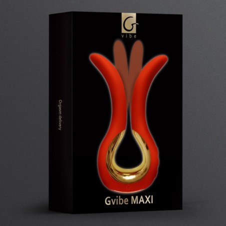 G-VIBE - GVIBE MAXI VIBRADOR CON DOS PUNTAS FLEXIBLES CORAL G-VIBE