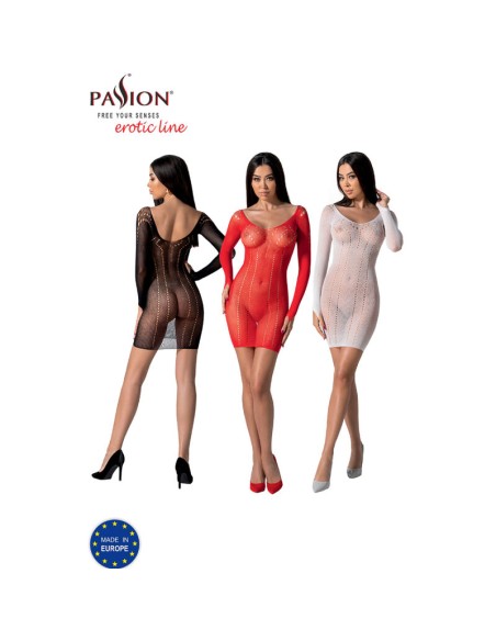 PASSION - BS101 BODYSTOCKING ROJO TALLA ÚNICA PASSION WOMAN BODYSTOCKINGS