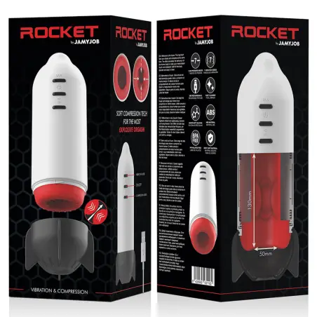 Rocket Masturbador Tecnología Soft Compression y Vibración