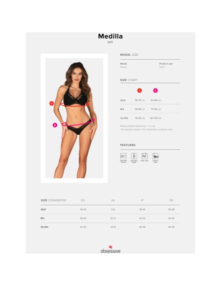 OBSESSIVE - MEDILLA SET DOS PIEZAS XL/XXL OBSESSIVE SETS