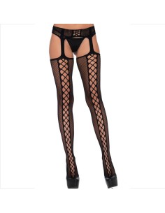 LEG AVENUE - MEDIAS DE RED Y LIGUERO NEGRO LEG AVENUE HOSIERY