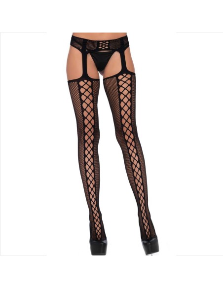 LEG AVENUE - MEDIAS DE RED Y LIGUERO NEGRO LEG AVENUE HOSIERY