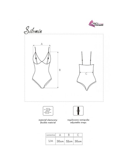 LIVCO CORSETTI FASHION - SILOMIN LC 1401 BODY + BATA NEGRO TALLA ÚNICA LIVCO CORSETTI SETS