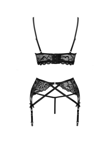 LIVCO CORSETTI FASHION - MORIDAM LC 90552 SUJETADOR + LIGUERO + PANTY NEGRO L/XL LIVCO CORSETTI SETS