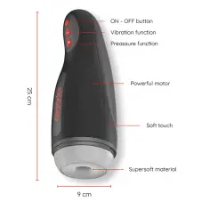 ONINDER - SEOUL MASTURBADOR MASCULINO DE COMPRESIÓN Y VIBRACIÓN - APP GRATUITA 2