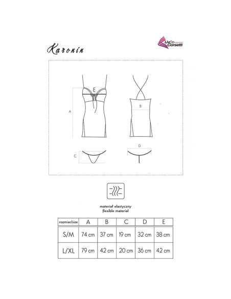 LIVCO CORSETTI FASHION - KARONIN LC 90628 FALDA + PANTY NEGRO L/XL LIVCO CORSETTI SETS