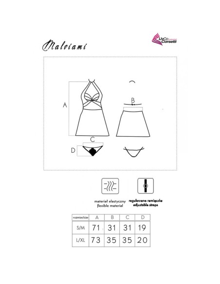 LIVCO CORSETTI FASHION - MALVIAMI LC 90625 FALDA + PANTY NEGRO L/XL LIVCO CORSETTI SETS