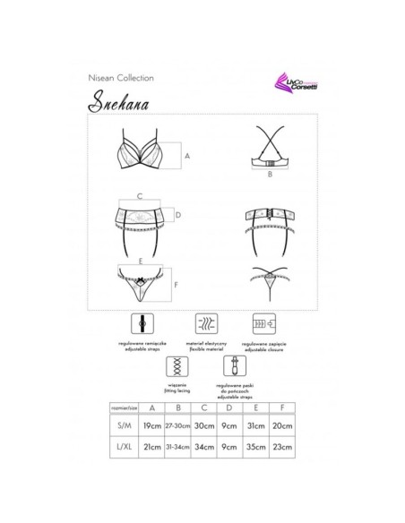 LIVCO CORSETTI FASHION - SNEHANA LC 90443 SUJETADOR + LIGUERO + PANTY NEGRO S/M LIVCO CORSETTI SETS