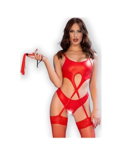 CHILIROSE - CR 4625 SET CUATRO PIEZAS CROTCHLESS ROJO L CHILIROSE SETS