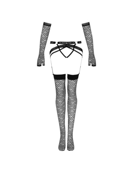 LIVCO CORSETTI FASHION - NEMALIA SET LIGUERO + MEDIAS + GUANTES NEGRO S/M LIVCO CORSETTI SETS