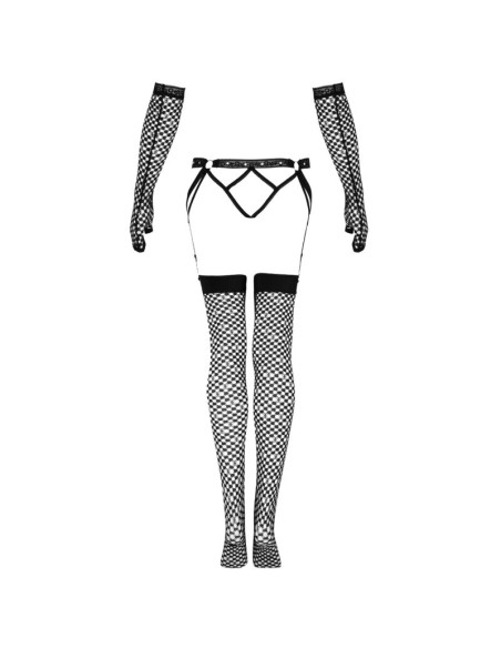 LIVCO CORSETTI FASHION - NEMALIA SET LIGUERO + MEDIAS + GUANTES NEGRO S/M LIVCO CORSETTI SETS