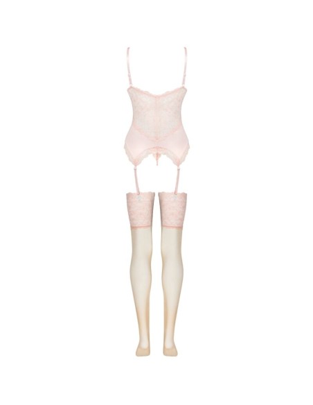 LIVCO CORSETTI FASHION - PERSINNE PEACH SET CORSET + PANTY + MEDIAS L/XL LIVCO CORSETTI SETS