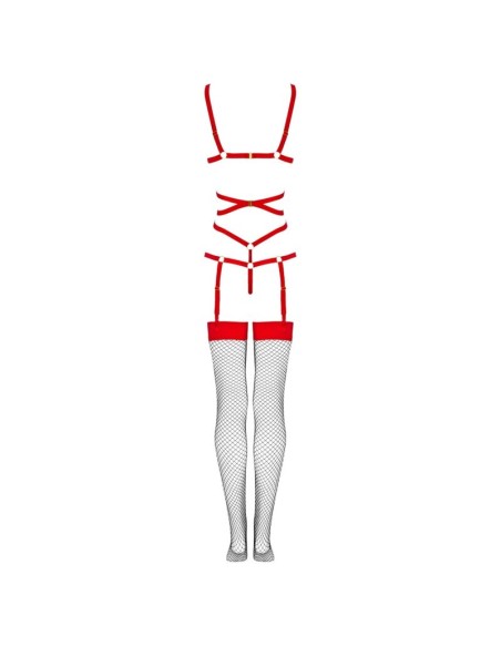 LIVCO CORSETTI FASHION - THIARA LC 20213 SET BODY + MEDIAS ROJA S/M LIVCO CORSETTI SETS