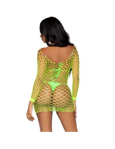 LEG AVENUE - VESTIDO DE REJILLA MANGA LARGA VERDE TALLA ÚNICA LEG AVENUE DRESSES 2