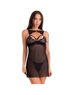 LIVCO CORSETTI FASHION - KROLINA LC 90734 CHEMISE + TANGA NEGRO S/M LIVCO CORSETTI SETS