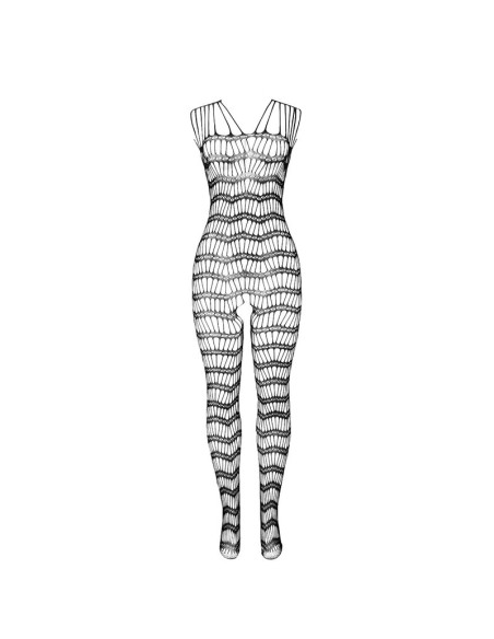SUBBLIME - 951696 BODYSTOCKING CROTCHLESS DE REJILLA CON TIRAS EN HOMBROS NEGRO TALLA ÚNICA SUBBLIME BODYSTOCKINGS