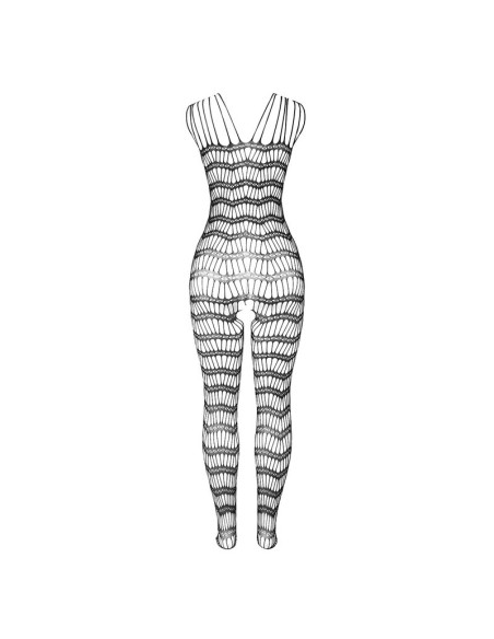 SUBBLIME - 951696 BODYSTOCKING CROTCHLESS DE REJILLA CON TIRAS EN HOMBROS NEGRO TALLA ÚNICA SUBBLIME BODYSTOCKINGS