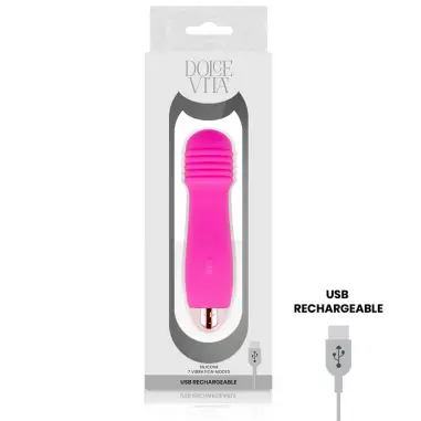 Vibrador Recargable Three Rosa 7 Velocidades | Dolce Vita