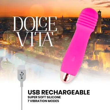 Vibrador Recargable Three Rosa 7 Velocidades | Dolce Vita
