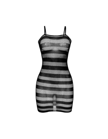 SUBBLIME - 951733 VESTIDO DE REJILLA CON FRANJAS NEGRO TALLA ÚNICA SUBBLIME DRESSES