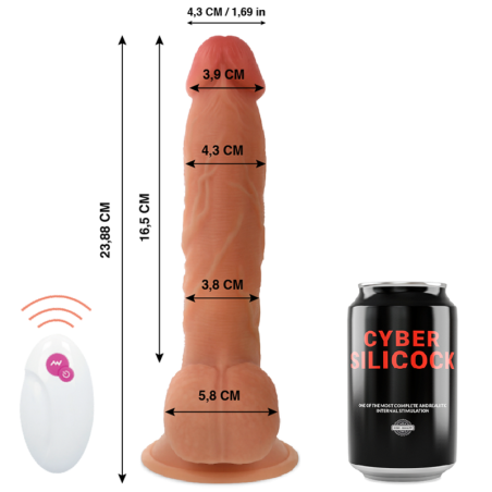 CYBER SILICOCK - REALÍSTICO CONTROL REMOTO MASTER BEN 23.88 CM -O- 4.3 CM CYBER SILICOCK