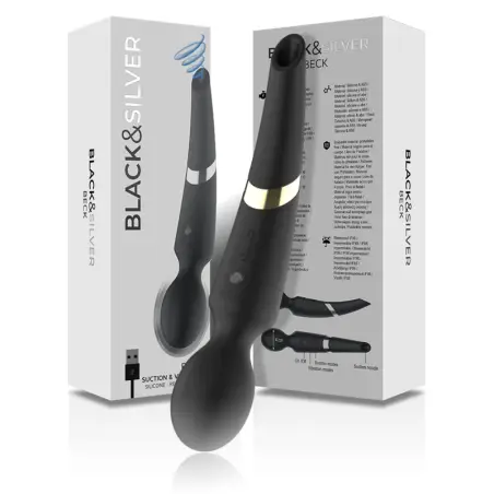 Beck Wand y Succionador 2 en 1 Silicona | Black&silver