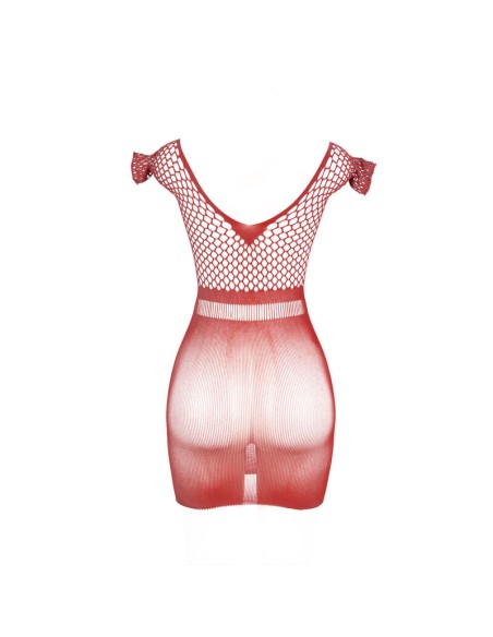 SUBBLIME - 951924 VESTIDO DE REJILLA CROCHÉ CORTO ROJO TALLA ÚNICA SUBBLIME DRESSES