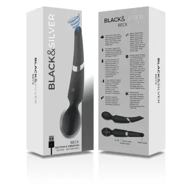 Beck Wand y Succionador 2 en 1 Silicona | Black&silver