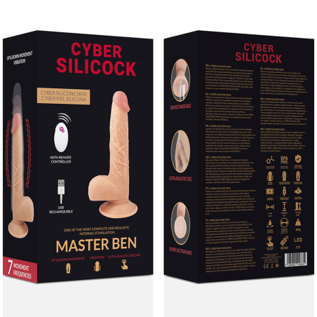 CYBER SILICOCK - REALÍSTICO CONTROL REMOTO MASTER BEN 23.88 CM -O- 4.3 CM CYBER SILICOCK