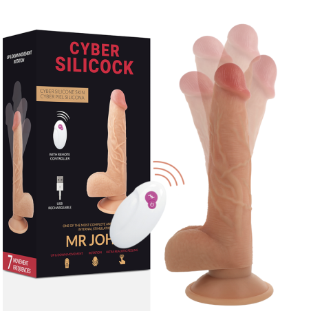 CYBER SILICOCK - REALÍSTICO CONTROL REMOTO MR JOHN 23.88 CM -O- 4.3 CM CYBER SILICOCK