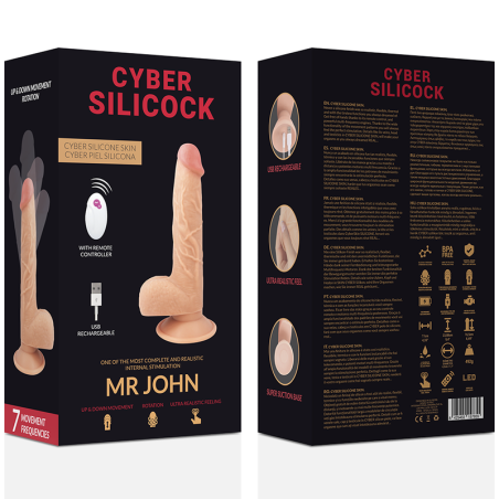 CYBER SILICOCK - REALÍSTICO CONTROL REMOTO MR JOHN 23.88 CM -O- 4.3 CM CYBER SILICOCK