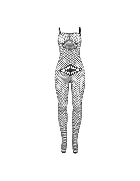 SUBBLIME - 952112 BODYSTOCKING DE REJILLA CON DETALLE EN PECHO Y VIENTRE NEGRO TALLA ÚNICA SUBBLIME BODYSTOCKINGS