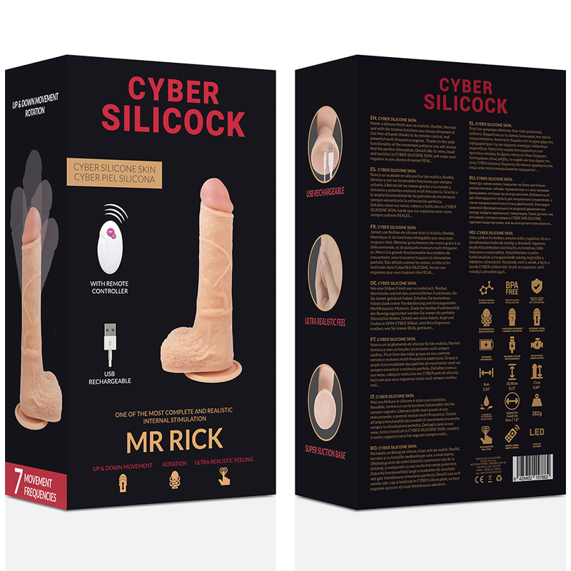 CYBER SILICOCK - REALÍSTICO CONTROL REMOTO MR RICK 20.9 CM -O- 4 CM 