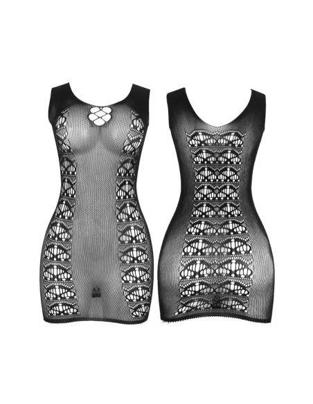 SUBBLIME - 952167 VESTIDO DE REJILLA CORTO ELÁSTICO NEGRO TALLA ÚNICA SUBBLIME DRESSES