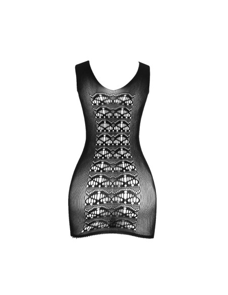 SUBBLIME - 952167 VESTIDO DE REJILLA CORTO ELÁSTICO NEGRO TALLA ÚNICA SUBBLIME DRESSES