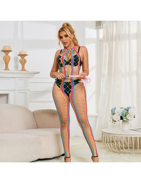 SUBBLIME - 952358 VESTIDO DE REJILLA CUELLO HALTER ARCOIRIS TALLA ÚNICA SUBBLIME DRESSES