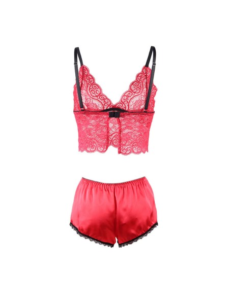 SUBBLIME - 953898 SET 3 PIEZAS ENCAJE Y SATEN ROJO S/M SUBBLIME SETS