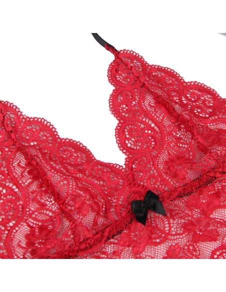 SUBBLIME - 953898 SET 3 PIEZAS ENCAJE Y SATEN ROJO S/M SUBBLIME SETS