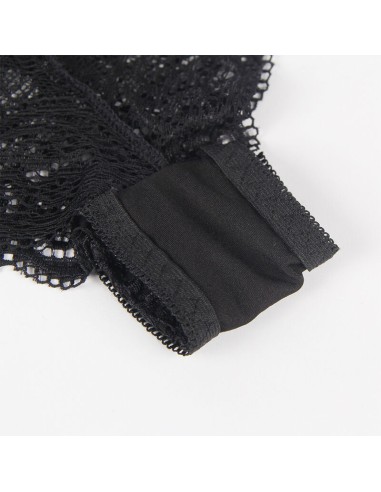 SUBBLIME - 953911 SET 3 PIEZAS ENCAJE Y SATEN NEGRO S/M 