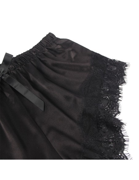 SUBBLIME - 953942 PIJAMA SEXY SATEN Y ENCAJE NEGRO L/XL SUBBLIME SETS