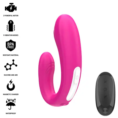 Janet Estimulador y Vibrador Dual en Forma de u con Control