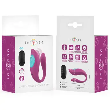 Annie Estimulador & Vibrador Forma de u Morado Control