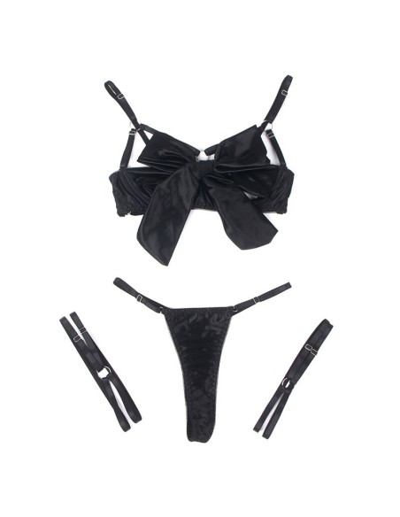 SUBBLIME - 955199 SET SUJETADOR CON LAZO NEGRO AJUSTABLE S/M SUBBLIME SETS