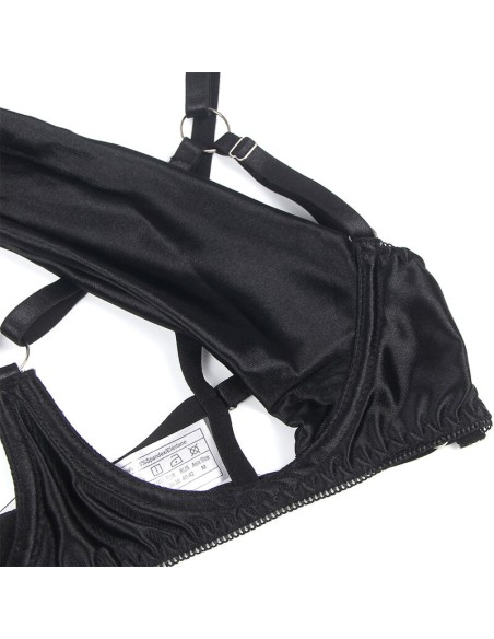 SUBBLIME - 955199 SET SUJETADOR CON LAZO NEGRO AJUSTABLE S/M SUBBLIME SETS