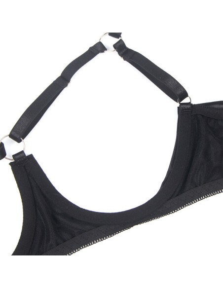SUBBLIME - 955199 SET SUJETADOR CON LAZO NEGRO AJUSTABLE S/M SUBBLIME SETS
